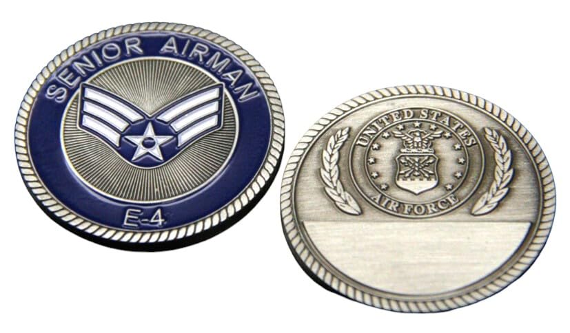 Amazon.com: Senior Airman E-4 Engravable Challenge Coin Us